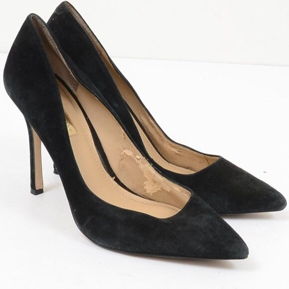 BCBGeneration Black Suede Pointy Toe Stiletto Slip-on Heels Women's 8.5 - Picture 7 of 8